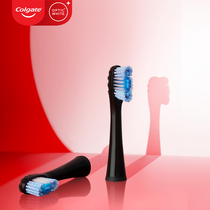 Colgate Optic White Powered Toothbrush Soft Refill 2 Pack