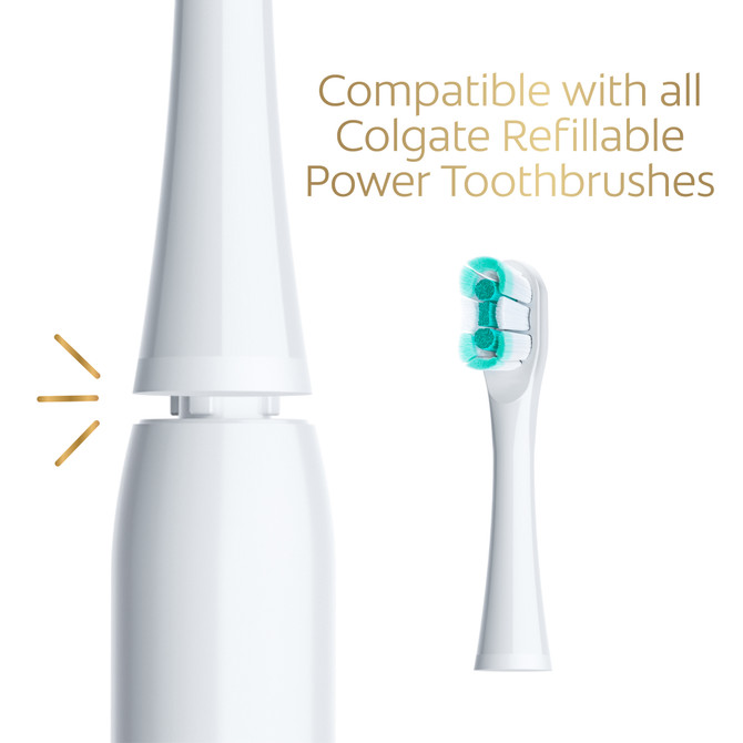 Colgate Total Battery Toothbrush Refill 2 Pack 