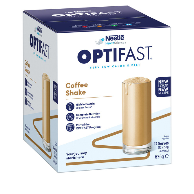 OPTIFAST VLCD Shake Coffee 12 Pack 636g