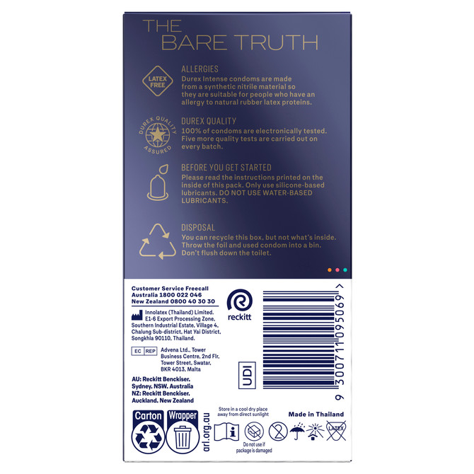 Durex Intense Condoms - Close Fit 10 Pack