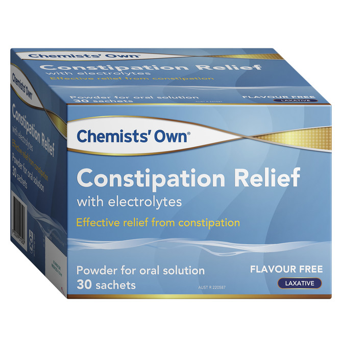 Chemists' Own Constipation Relief with Electrolytes 30 Sachets