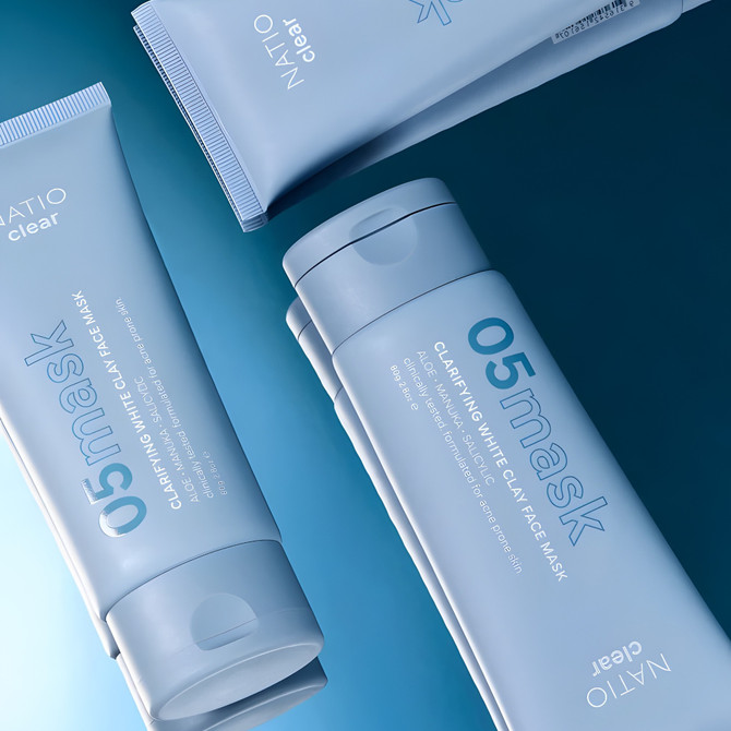 Natio Clear Clarifying White Clay Face Mask 80g