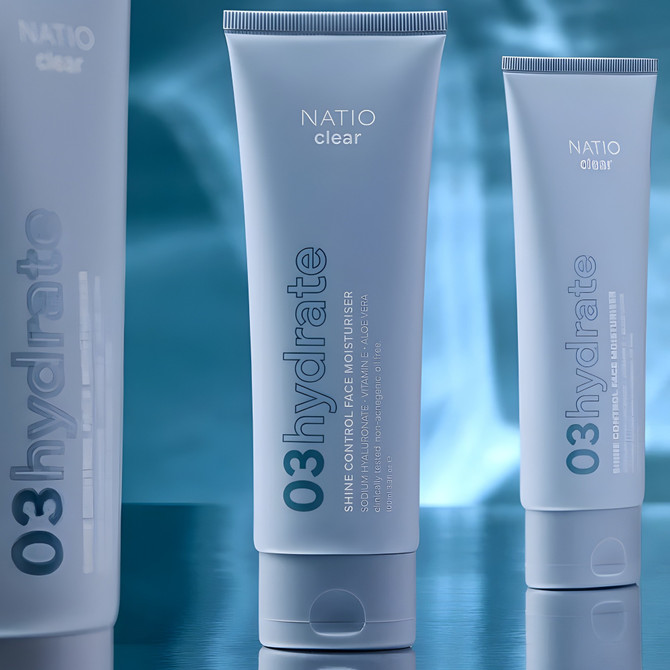 Natio Clear Shine Control Face Moisturiser 100mL
