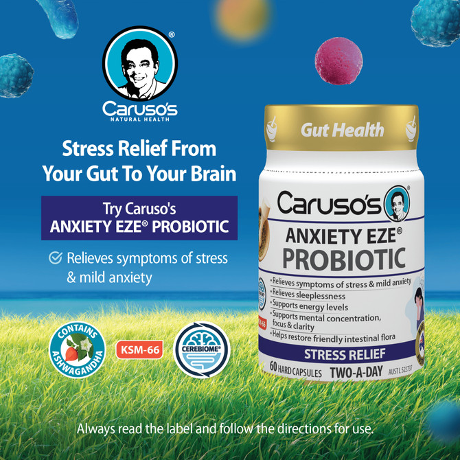 Caruso's ANXIETY EZE® PROBIOTIC 60 Capsules