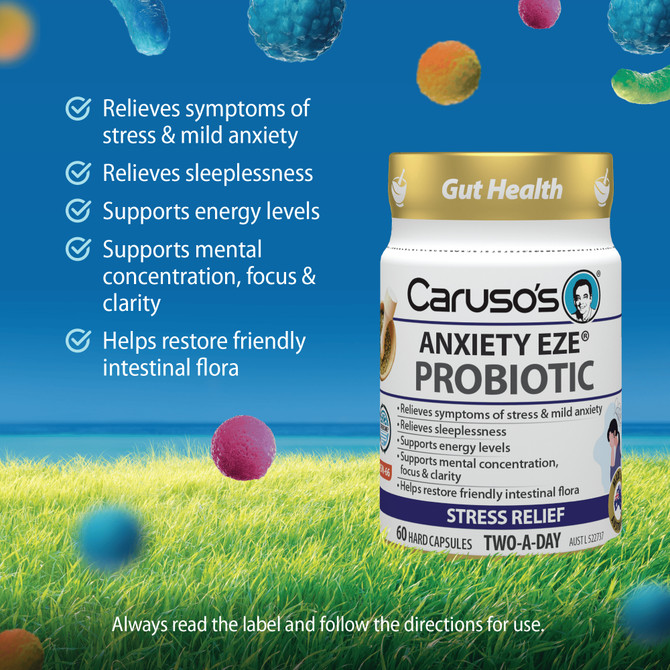 Caruso's ANXIETY EZE® PROBIOTIC 60 Capsules