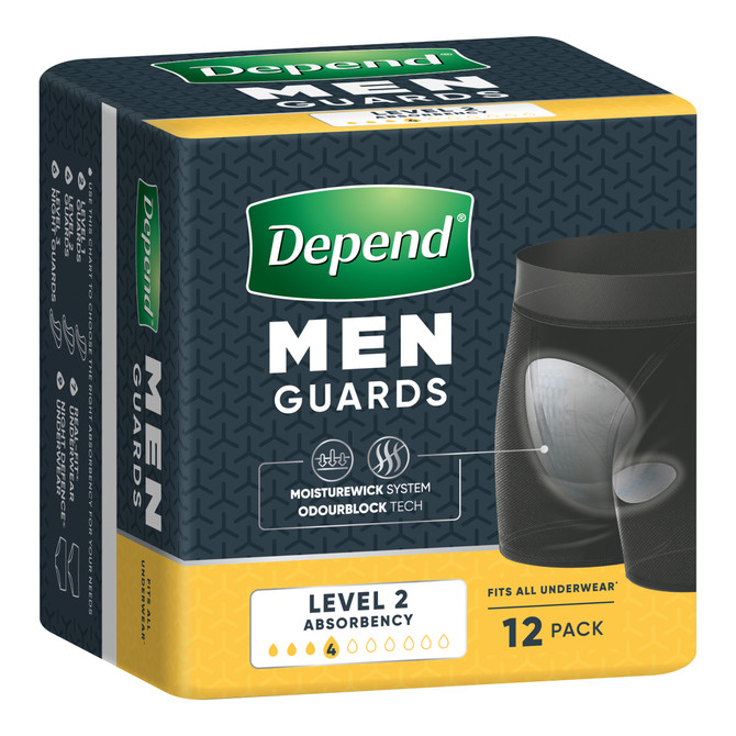 Depend Incontinence Guards Men 12 Pack