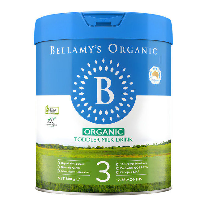 Bellamy's Organic Toddler Milk Drink Step 3 12-36 Months 800g