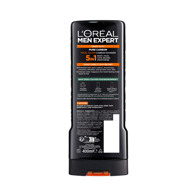 L'Oréal Paris Men Expert Pure Carbon Shower Gel 400ml