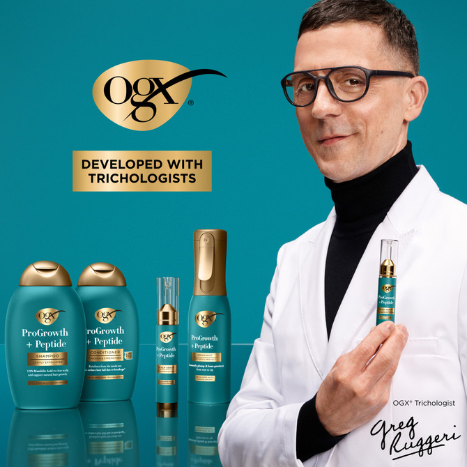 OGX ProGrowth + Peptide Serum Mist, thickens & Protects Hair 193mL