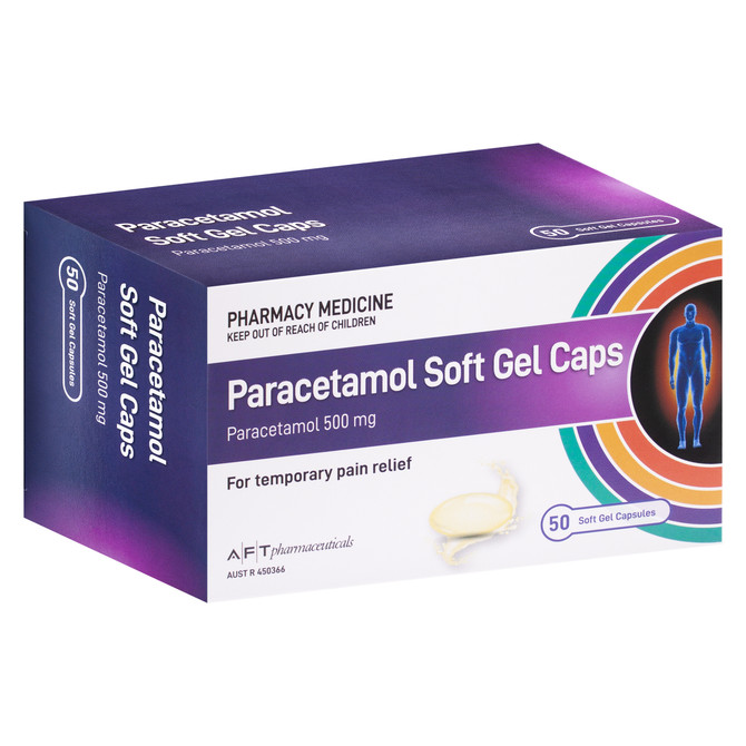 Paracetamol Soft Gel Caps 50s