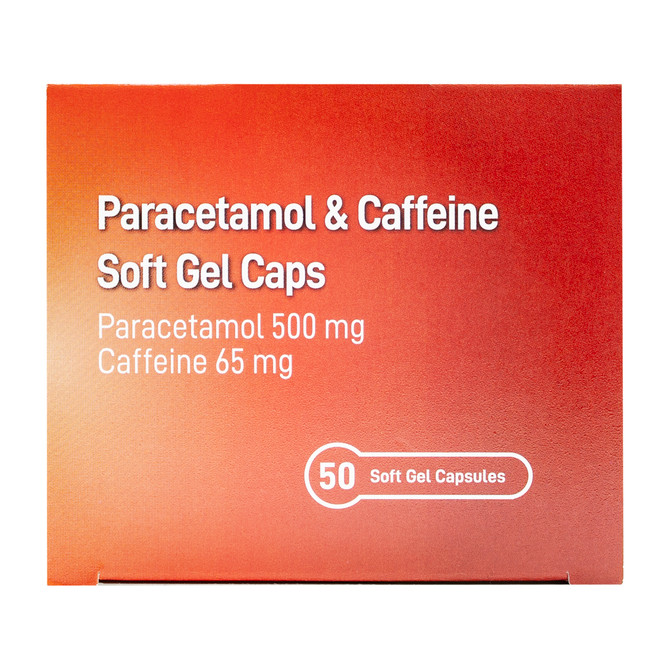 Paracetamol & Caffeine Soft Gel Caps 50 capsules