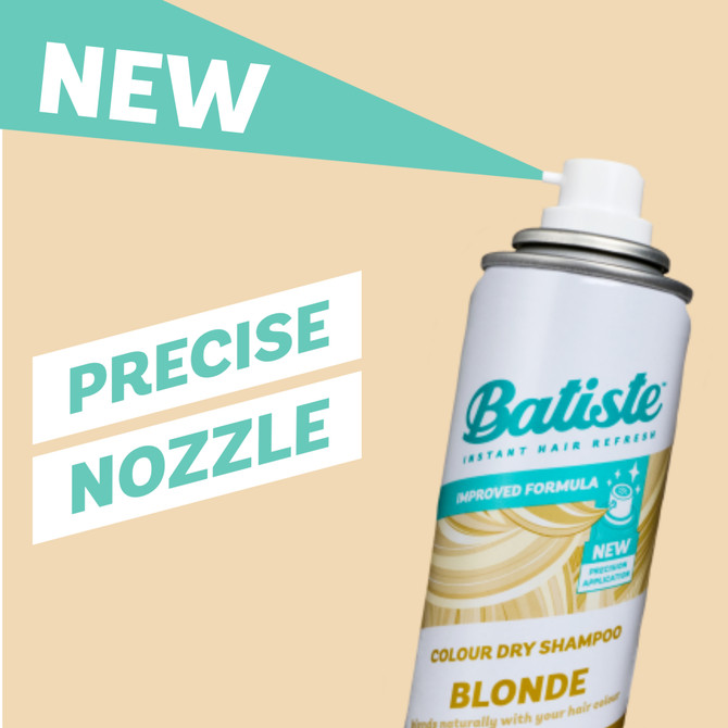 Batiste Blonde Colour Dry Shampoo |Peach & Vanilla Praline Fragrance | Tinted Formula |No white residue | 200mL