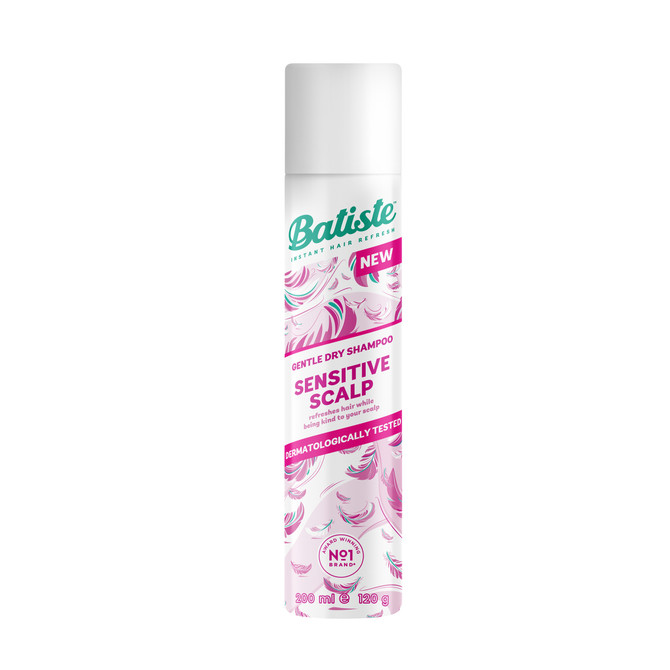 Batiste Sensitive Gentle Dry Shampoo| For Sensitive Scalps | Dermatologically Tested | 200 mL