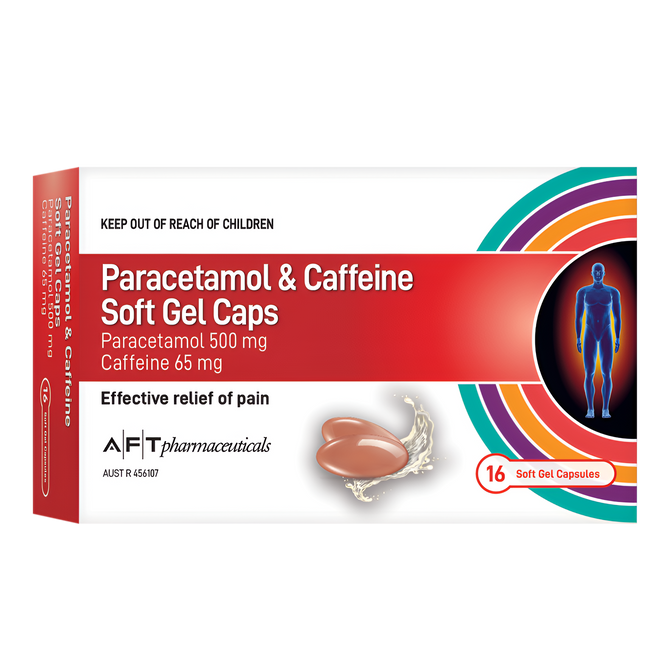 Paracetamol & Caffeine Soft Gel Capsules 16