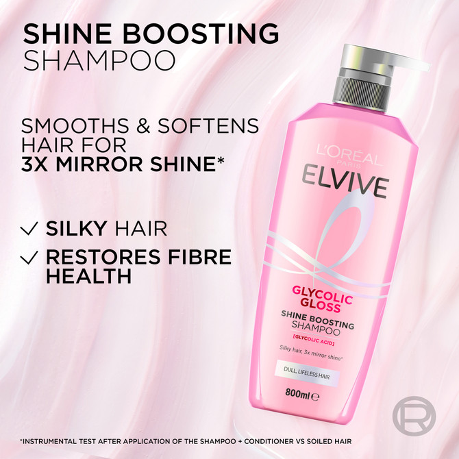 L'Oreal Paris Elvive Glycolic Gloss Shine Boosting Shampoo 800ml