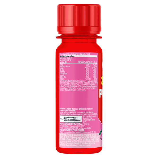BSc 20g Protein Shot 60ml Zappo Sour Strawberry