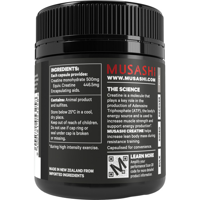 MUSASHI CREATINE 120 CAPSULES