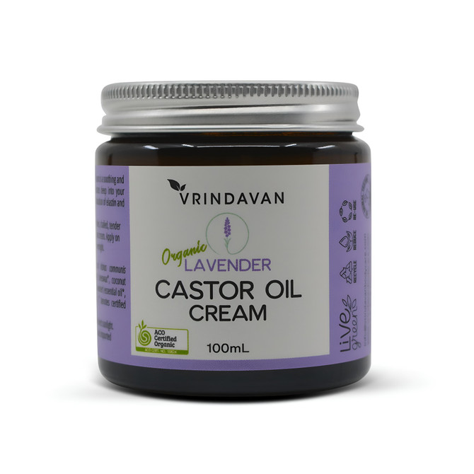 Vrindavan Organic Lavender Castor Oil Cream 100ml