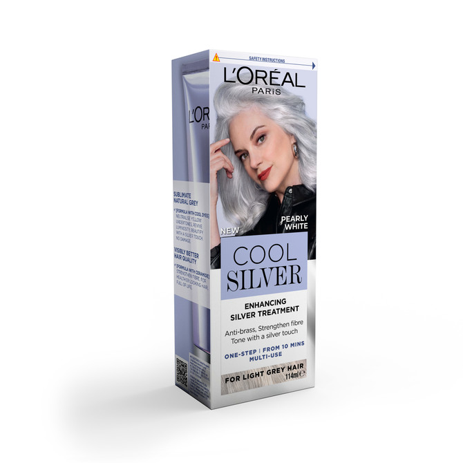 L'Oréal Paris Cool Silver Pure White Enhancing Silver Treatment for Natural Grey Hair