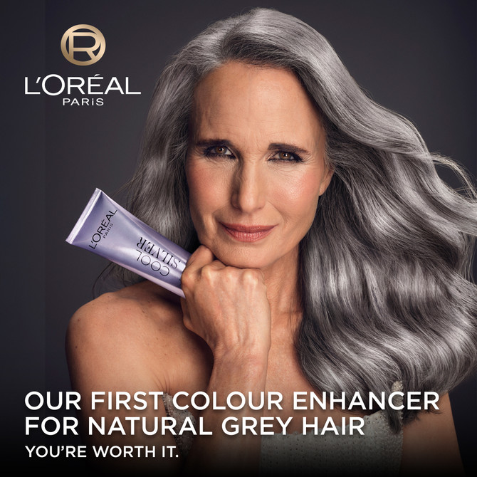L'Oréal Paris Cool Silver Pure White Enhancing Silver Treatment for Natural Grey Hair