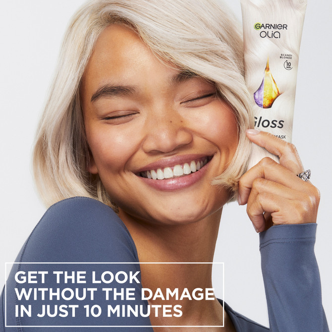 Garnier Olia Gloss - Scandi Blonde - Tinted Hair Mask, Extra Glossy, Healthy Hair With A Touch Of Colour 150ml