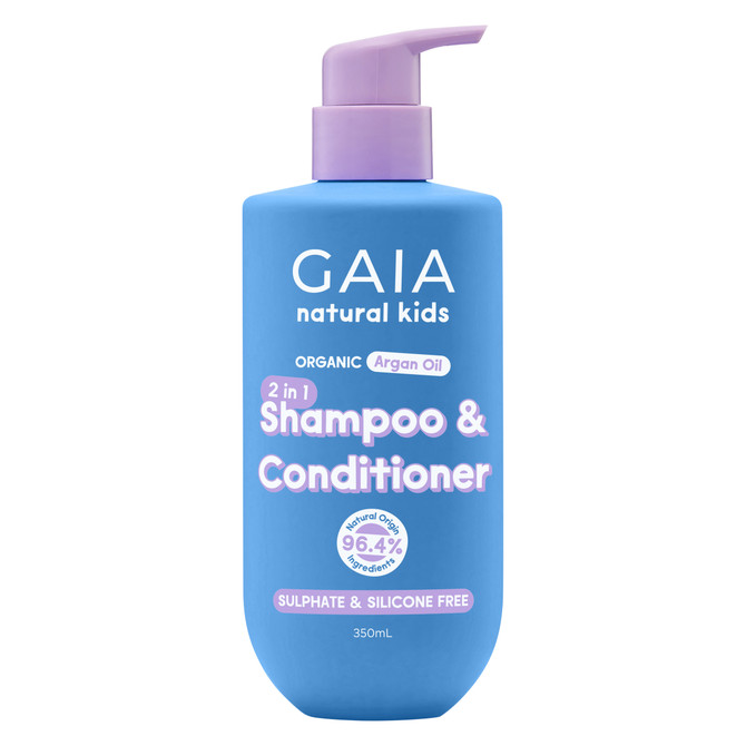 GAIA Natural Kids 2 in 1 Shampoo & Conditioner 350mL 