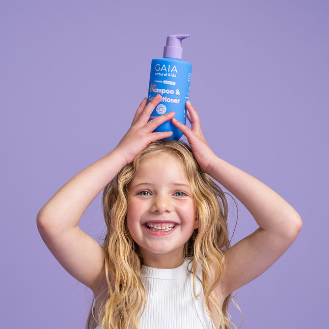 GAIA Natural Kids 2 in 1 Shampoo & Conditioner 350mL 