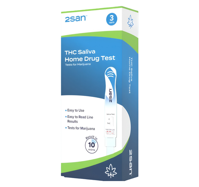 2San Single Use THC Saliva Drug Test 3 Pack