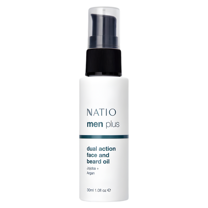 Natio Men Plus Dual Action Face and Beard Oil 30ml