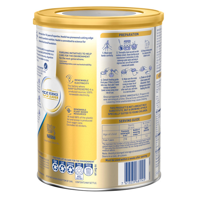 Nestle NAN SUPREMEpro 4 Toddler Milk Drink Stage 4 800g