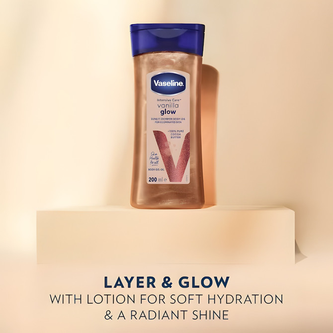 Vaseline Shimmer Vanilla Glow Body Oil 200ml
