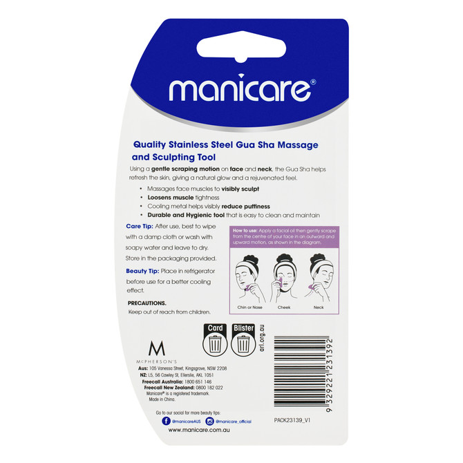 Manicare Stainless Steel Gua Sha Tool