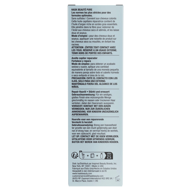 HASK Argan Oil Repairing Hair Oil 59mL
