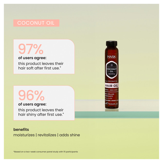 HASK Coconut Oil Nourishing Hair Oil Vial 18ml