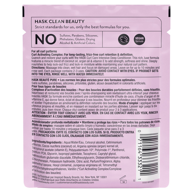 HASK Curl Care Intensive Deep Conditioner Packet 50g