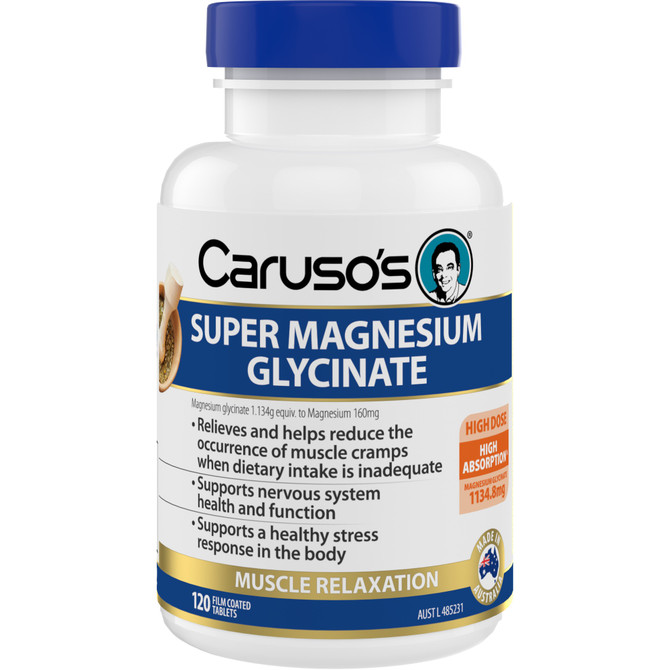 Caruso's Super Magnesium Glycinate 120 Tablets