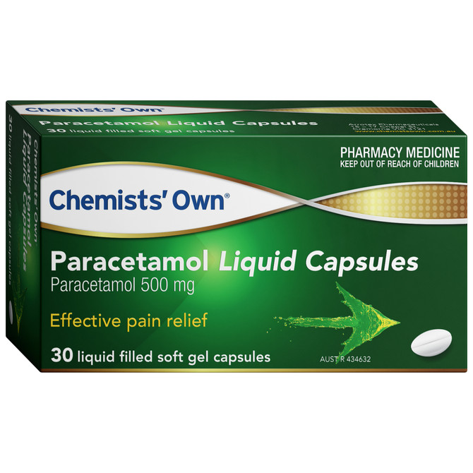 Chemists' Own Paracetamol Liquid Caps 30 