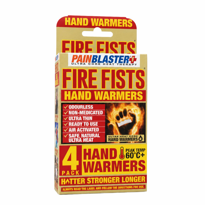 PAIN BLASTER FIRE FISTS HAND WARMERS 4 PACK