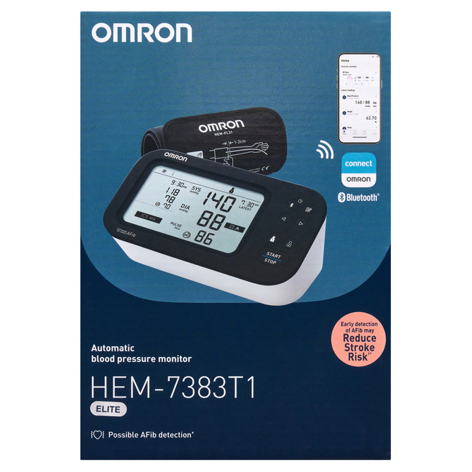 OMRON ELITE BLOOD PRESSURE MONITOR HEM7383T1 