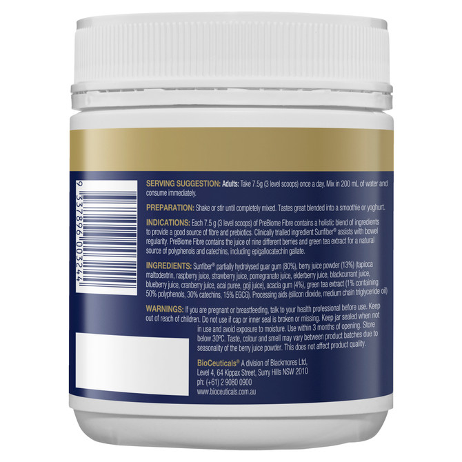BioCeuticals PreBiome Fibre 150g Powder