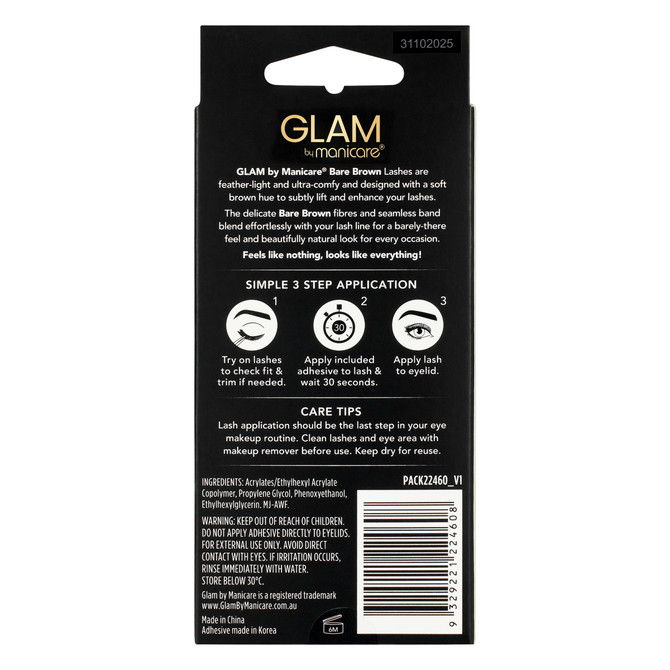 Glam by Manicare Bare Brown Lashes