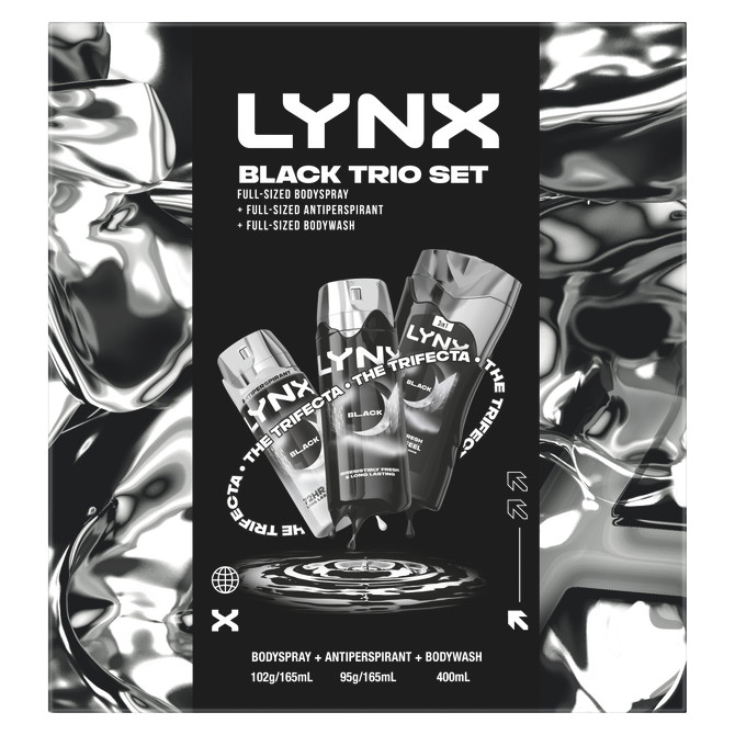 LYNX GIFTSET TRIO BLACK R25 730 ML