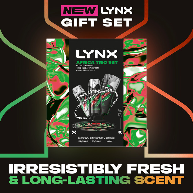 LYNX GIFTSET TRIO AFRICA R25 730 ML