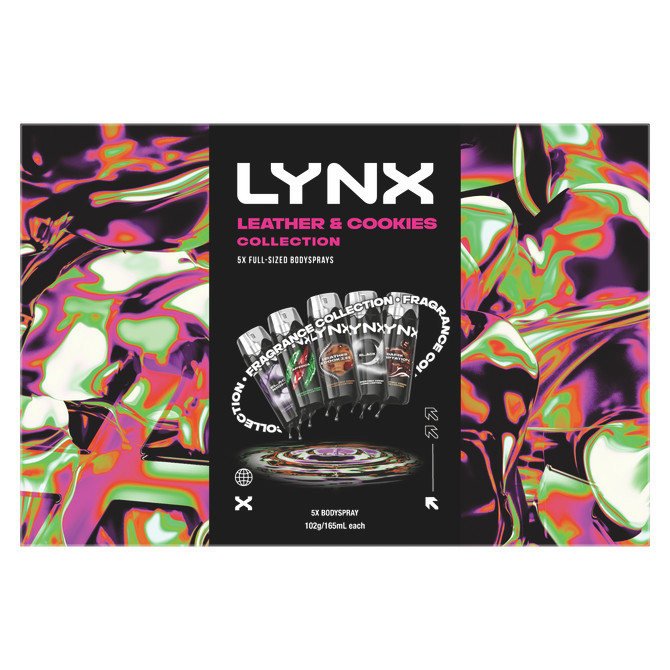 LYNX GIFTSET COLLECTION COOKIES LEATHER R25 825 ML