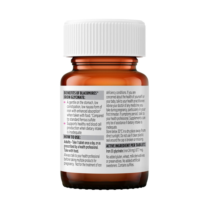 Blackmores Iron Glycinate 30 Tablets