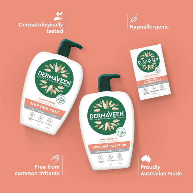 DermaVeen Daily Nourish Soap-Free Wash 1L