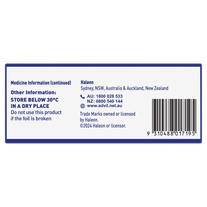 Advil Liquid Capsules, 200mg Ibuprofen 40 Pack - AU