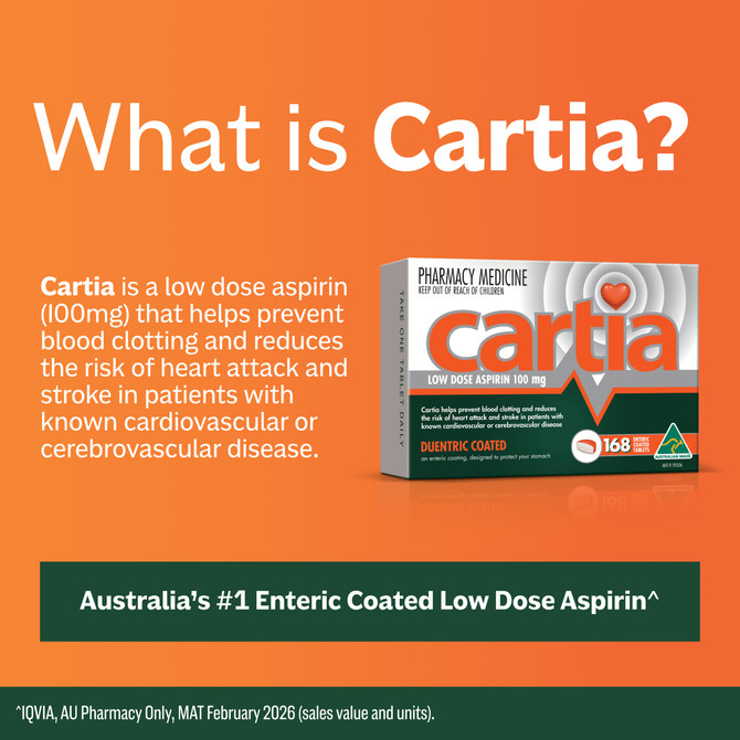 Cartia 100mg 28 Tablets