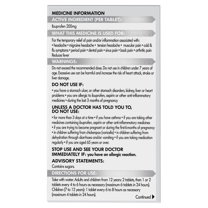 Nurofen Core Tablets 200mg 96