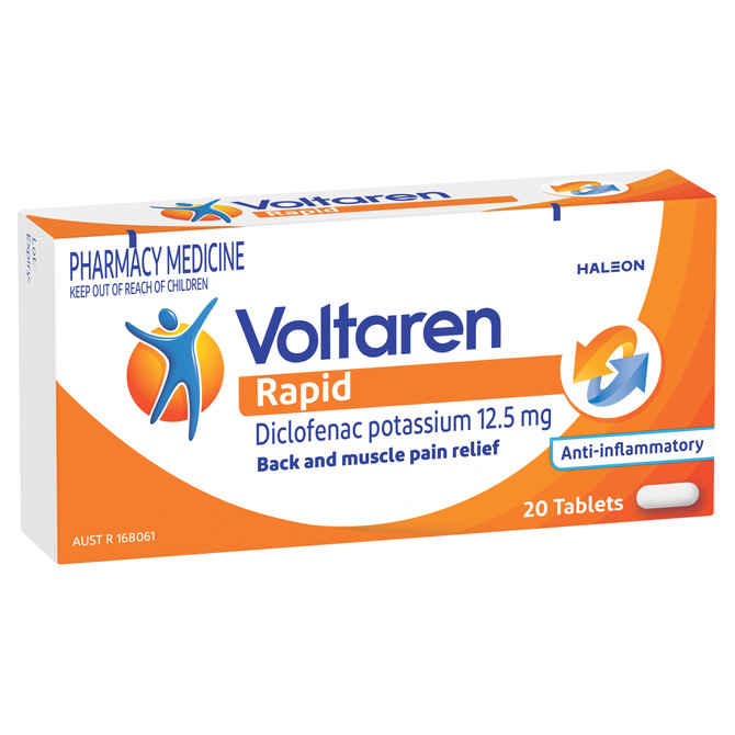 Voltaren Rapid 12.5 20 Tablets